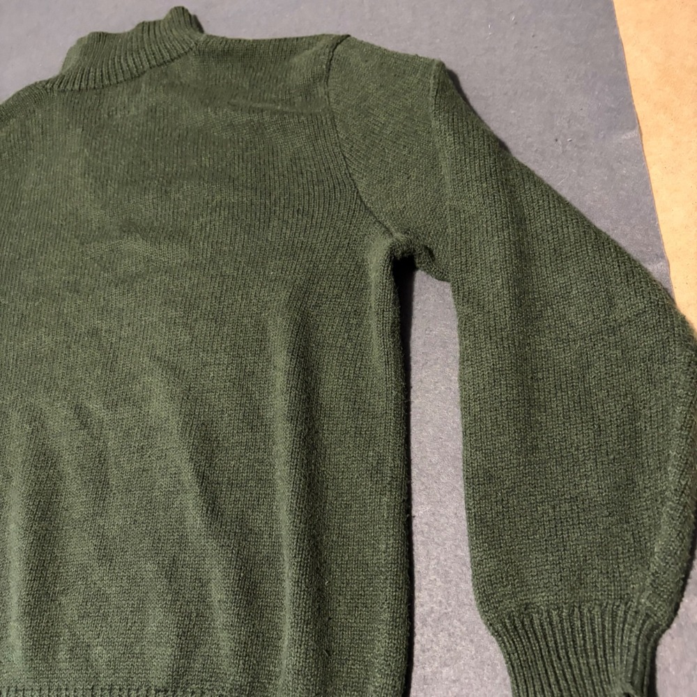 Polo Ralph Lauren Mens XL Green Quarter Zip Sweater Heavy Cotton Fall Logo - Picture 5 of 7